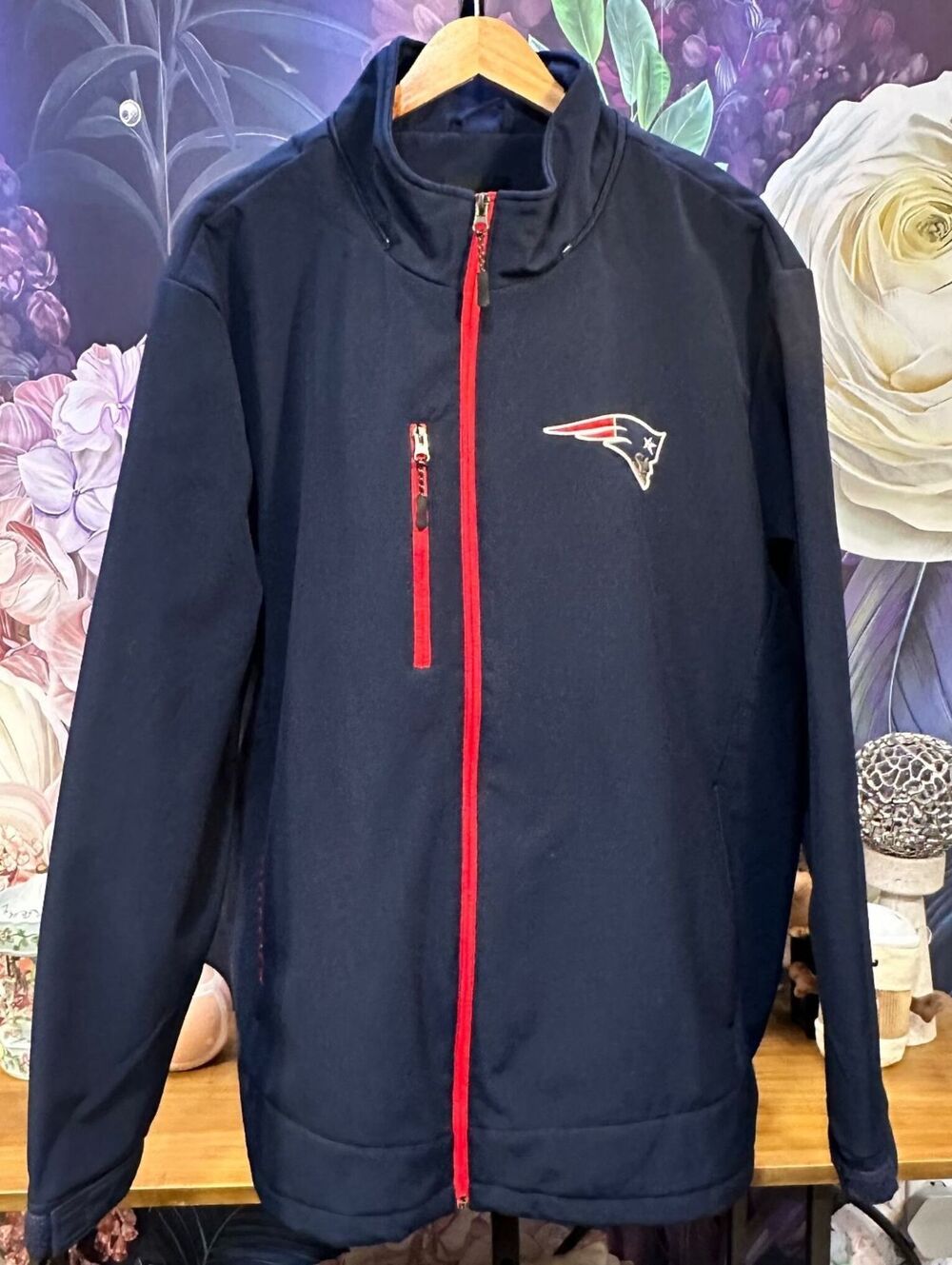 NFL XXL New England Patriots Full Zip Performance Jacket Sporty Streetwear